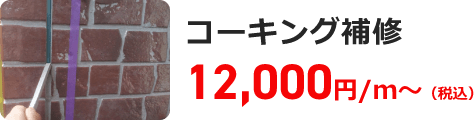 コーキング補修 12,000円/ｍ～（税込）