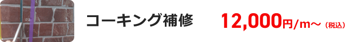 コーキング補修 12,000円/ｍ～（税込）